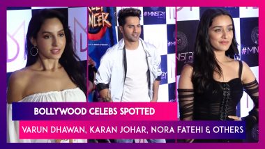Bollywood Celebs Spotted: Varun Dhawan, Karan Johar, Nora Fatehi & Others Seen In The City