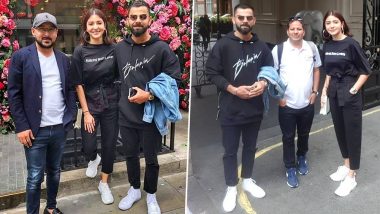 Anushka Sharma and Virat Kohli Twin in Black for Their London Outing, Happily Pose With Fans in Latest Pictures