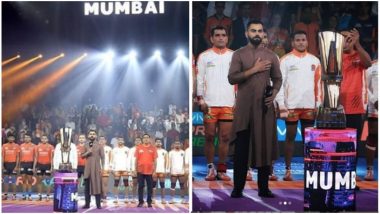Virat Kohli in PKL 2019: Honoured, Says Indian Cricket Team Captain after Being Invited to Sing National Anthem on Opening Day of Mumbai Leg in Pro Kabaddi League 7 (See Pics)