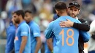Virat Kohli, Kane Williamson Share a Touching Hug as India Go Down Fighting Against New Zealand in ICC Cricket World Cup 2019 Semi-Final at Manchester