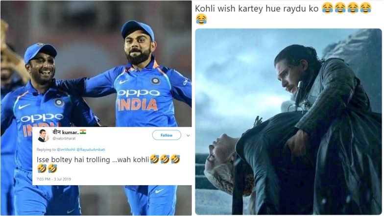 Virat Kohli Trolled for Wishing Ambati Rayudu 'Good Luck' After Retirement!