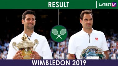 Wimbledon 2019 Men’s Singles Result: Novak Djokovic Beats Roger Federer in 4 Hours 55 Mins Thriller