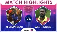 AFG vs WI Stat Highlights: Jason Holder&rsquo;s Men Beat Afghanistan by 23 Runs