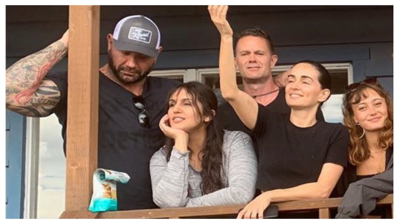 Huma Qureshi Poses with Dave Bautista but He Has His Eyes Set on Food on the Sets of Army of the Dead