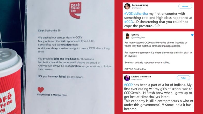 What Is Your Memorable CCD Moment? From First Date to Job Interview Here’s How Netizens Paid Tribute to Cafe Coffee Day Founder VG Siddhartha