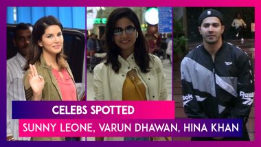 Celebs Spotted: Sunny Leone, Varun Dhawan, Shahid Kapoor, Hina Khan & Others Seen in the City