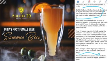 Indian Pub Invents ‘Female Beer’ That’s Not ‘Bitter or Strong’, Twitter Doesn’t Know Where to Start