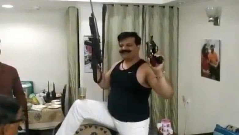 BJP MLA Pranav Singh Champion Brandishes Guns as He Dances to Bollywood Songs