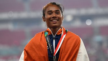 Hima Das Clinches Fifth Gold Medal in 18 Days! Watch Video of Indian Sprinter Win 400m Race at Athletics Meet 2019