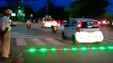 Hyderabad Traffic Police Introduce LED Lights at Zebra Crossing To Aid Signals