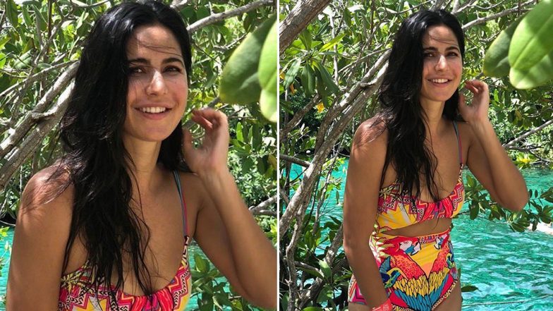 Katrina Kaif Looks Gorgeous in a Colorful Monokini Flashing Her Million Dollar Smile in This New Picture from Her Beach Vacay