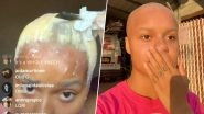 Instagrammer Goes Bald on Live Stream After Bleaching Coloured Hair; Watch As the Horrified Woman &lsquo;Combs&rsquo; off Clumps of Hair