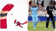 A Few Men with Parachutes Deliver Ball for the NZ vs ENG CWC 2019 Finals, Netizens Call it PUBG Effect (Watch Video & Pics)