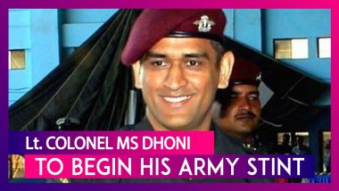 MS Dhoni, To Join His Army Battalion in Kashmir From July 31, Will Perform Patrolling & Guard Duties