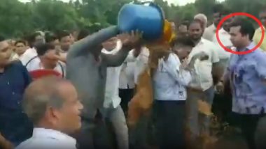 Congress MLA Nitesh Rane Pours Mud on Engineer, Ties Him Up As Punishment for Potholes-Ridden Roads