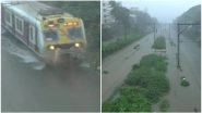 Mumbai Rains: Railway Tracks Submerged in Water at Sion and Matunga, Local Trains Delayed, School Kids Wade Through Water in Dadar; Watch Video