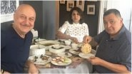 Rishi Kapoor Relishes 'Aate ka Phulka' as He Enjoys a Lunch Outing with Neetu Kapoor and Anupam Kher in New York- View Pic