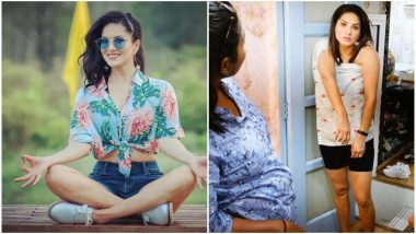 Sunny Leone Trying Hard and Being Delusional to Fit in her Outfit is Basically all of Us - View Pic