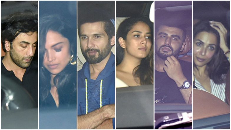 Ranbir Kapoor, Deepika Padukone, Shahid Kapoor-Mira Rajput, Arjun Kapoor-Malaika Arora and Others Party at Karan Johar’s House! Pics and Video
