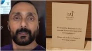 Rahul Bose&rsquo;s Viral Video on Banana Bill Prompts Taj Hotels to Offer Free Fruits to the Guests, Twitterati Lauds the Move