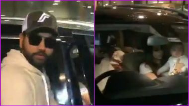 Rohit Sharma Arrives in India Along With Wife Ritika Sajdeh and Daughter Samaira Following Indian Cricket Team's CWC 2019 Exit, Watch Video