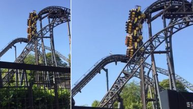 Alton Towers Smiler Roller Coaster Stops Midway, Riders Stuck at 100ft in the Air for 20 Minutes (Watch Viral Video)