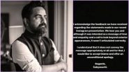 Sabyasachi Mukherjee Apologises for Calling Overdressed Women &lsquo;Bleeding Inside&rsquo; After His Viral Instagram Post Created Uproar Online