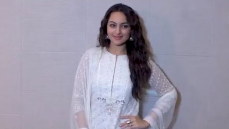 Sonakshi Sinha Looks Mesmerising in White Sharara As She Promotes Upcoming Film Khandaani Shafakhana