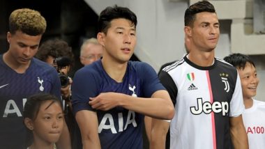 Cristiano Ronaldo Exchanges Jersey with Son Heung Min After Juventus vs Tottenham Hotspurs Match; CR7 Displays Utmost Sportsmanship With His Opponent (Watch Video)