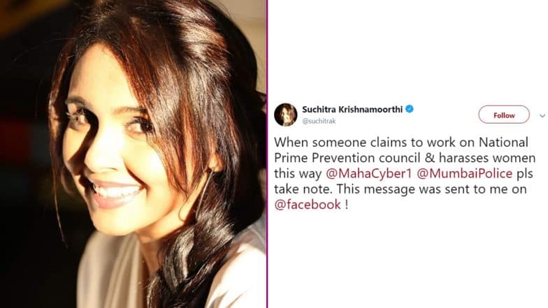 Suchitra Krishnamoorthi Gets Lewd Messages on FB from Man Claiming to Work for National Crime Prevention Council, Singer Tweets Her Disbelief Suchitra Krishnamoorthi Gets Lewd Messages on FB from Man Claiming to Work for National Crime Prevention Council, Singer Tweets Her Disbelief