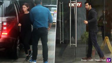 Karan Johar’s Students Varun Dhawan and Alia Bhatt Spotted Outside Dharma Office (View Pics)