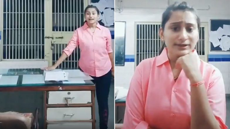 Gujarat Lady Cop Makes TikTok Video Inside Police Station, Seen Dancing Near Lockup, Suspended; Watch Video