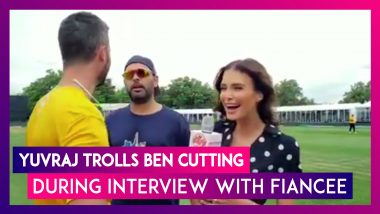 Yuvraj Singh Trolled Ben Cutting As He Was Interviewed By His Fiancee Erin Holland