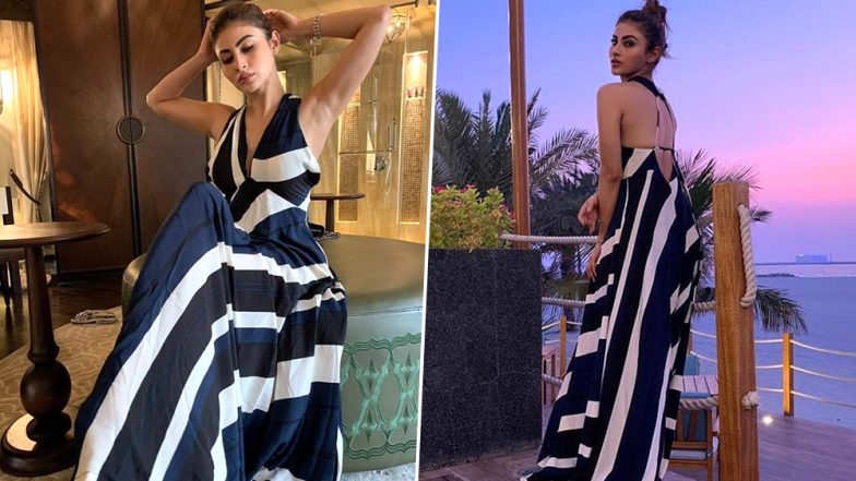 Mouni Roy’s Black-White Backless Dress Is Perfect for a Dinner Date – View Pics