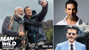 Man Vs Wild With Bear Grylls and PM Narendra Modi: Akshay Kumar, Anil Kapoor and Other B-Town Celebs Express Excitement to Catch the Special Episode
