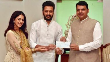 Riteish Deshmukh and Genelia Donate Rs 25 Lakhs for CM Devendra Fadnavis Maharashtra Flood Relief Initiative