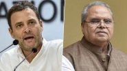 Rahul Gandhi's Visit to Jammu and Kashmir: Governor Satya Pal Malik's Office Says 'Matter Referred to Local Administration'