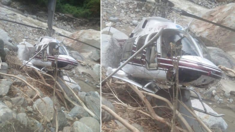 Uttarakhand: Helicopter Crashes in Tikochi Area Near Cloudburst-Hit Arakot Uttarakhand: Helicopter Crashes in Tikochi Area Near Cloudburst-Hit Arakot
