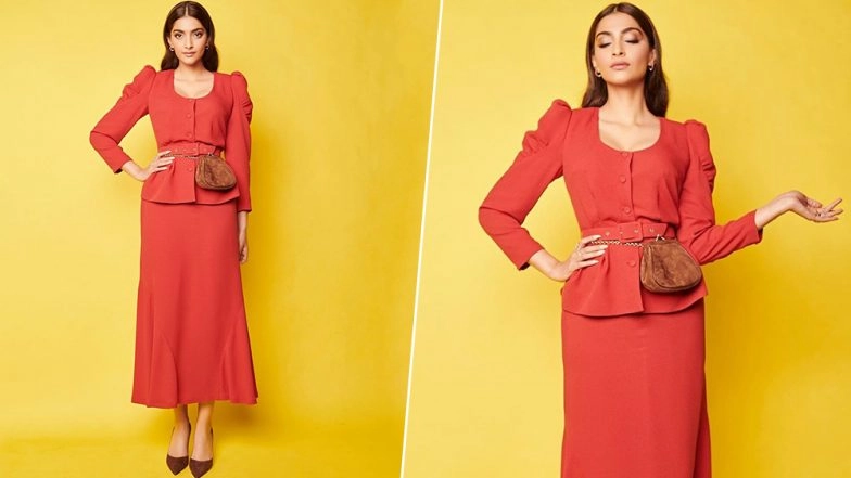 Yo or Hell No! Sonam Kapoor in Red Seperates by Ulyana Sergeenko for The Zoya Factor Promotions