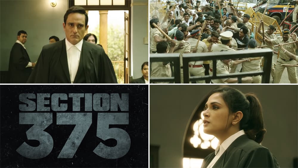 Section 375 Box Office Collection: Akshaye Khanna – Richa Chadha Starrer Mints Rs 1.45 Crore on Day 1 Section 375 Box Office Collection: Akshaye Khanna – Richa Chadha Starrer Mints Rs 1.45 Crore on Day 1