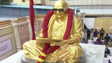 Karunanidhi 1st Death Anniversary: Mamata Banerjee Unveils Statue of DMK Patriarch in Chennai