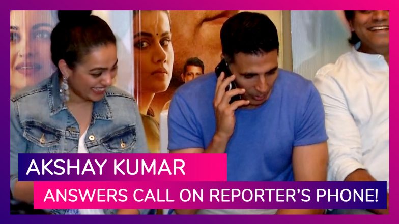 Akshay Kumar Answers Call On Reporter&rsquo;s Phone During Mission Mangal Promotions