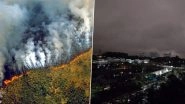 Amazon Rainforest Fires: Brazil's Largest City of Sau Paulo Turns Dark During Daytime Due to Smoke, Check Scary Pics and Video