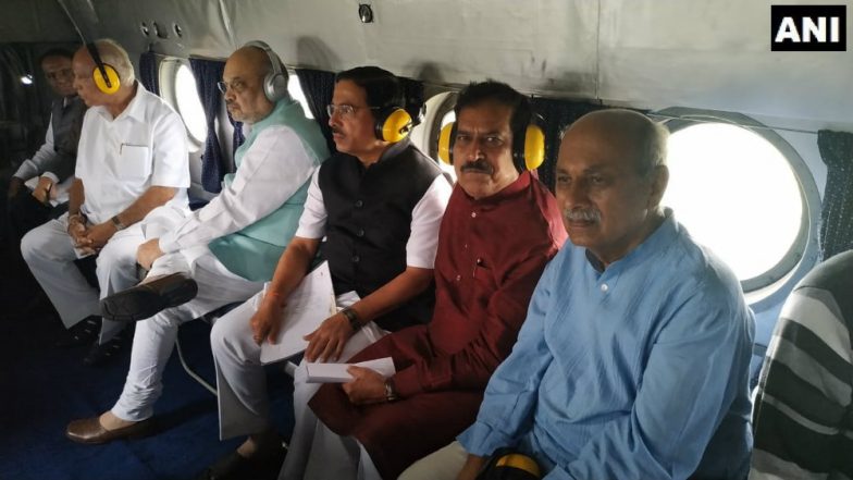 Amit Shah Undertakes Aerial Survey of Flood-Hit Areas in Karnataka