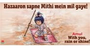 Mumbai Rains: Amul&rsquo;s New Topical Is a Reminder of the Looming Danger of Overflowing Mithi River (View Pic)