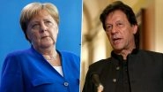 Pakistan PM Imran Khan Discusses Jammu and Kashmir Issue with German Chancellor Angela Merkel