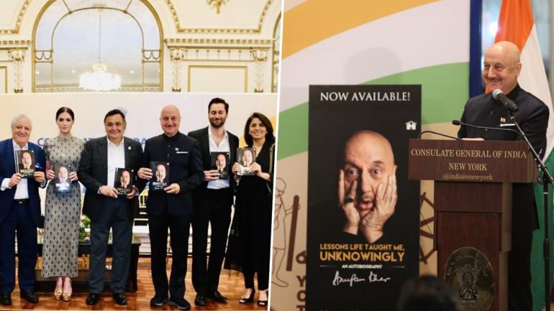 Rishi Kapoor and Wife Neetu Singh Attend Anupam Kher’s Book Launch Event in NYC (View Pics)