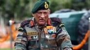 General Bipin Rawat to Visit Leh Today to Review the Preparedness of Army Amid Ongoing Standoff with China: Sources