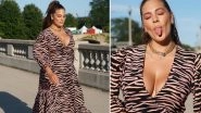 Yo or Hell No! Ashley Graham in a Deep Neck, Animal Printed Summer Dress by Ganni