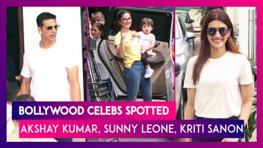 Bollywood Celebs Spotted: Akshay Kumar, Sunny Leone, Kriti Sanon & Others Seen In The City